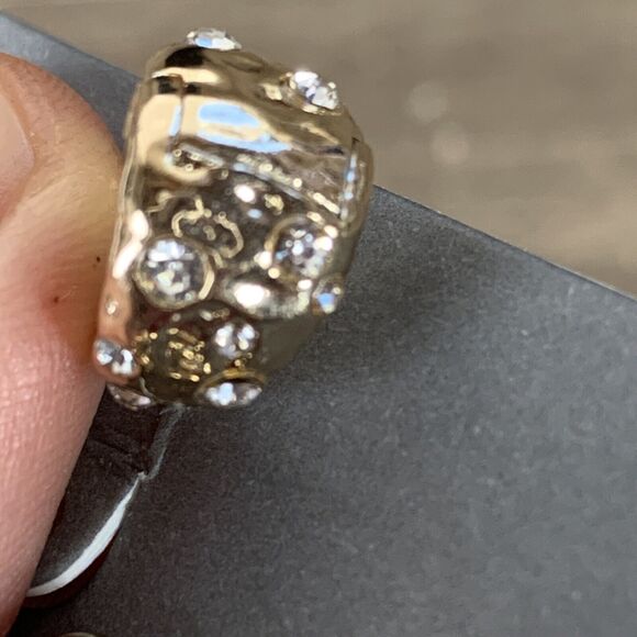 Nordstrom Rack Gold Tone Earrings Bar Rhinestone Huggie Link Drop - 4 pcs - Picture 9 of 10